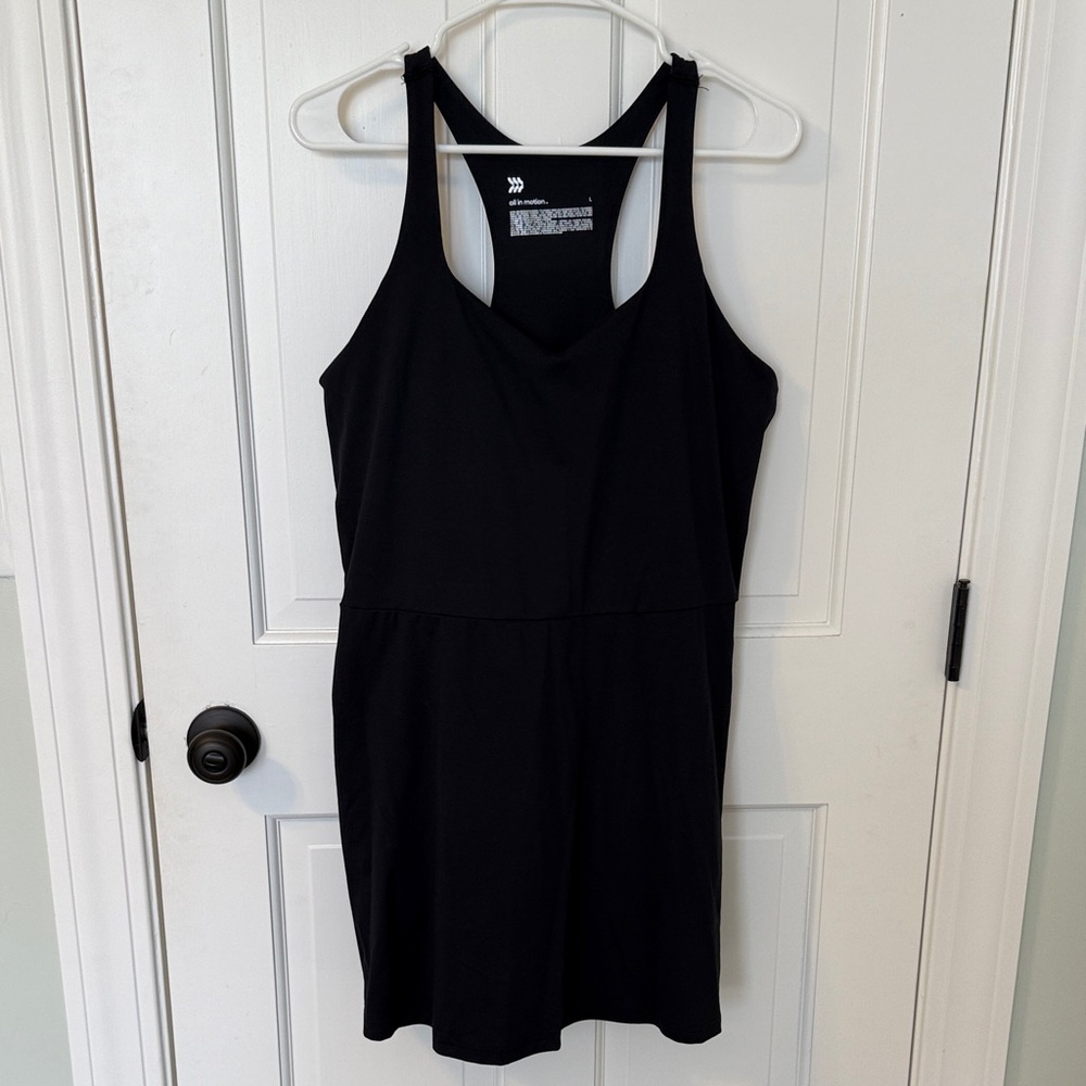 All in Motion Black Mini Dress